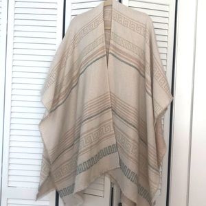 Tribal print poncho